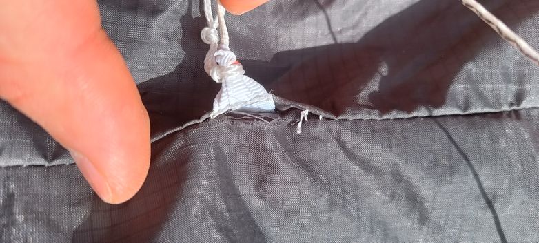 Kite broken at the stitch